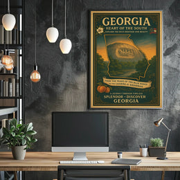 Discover Georgia Heart Of The South Poster