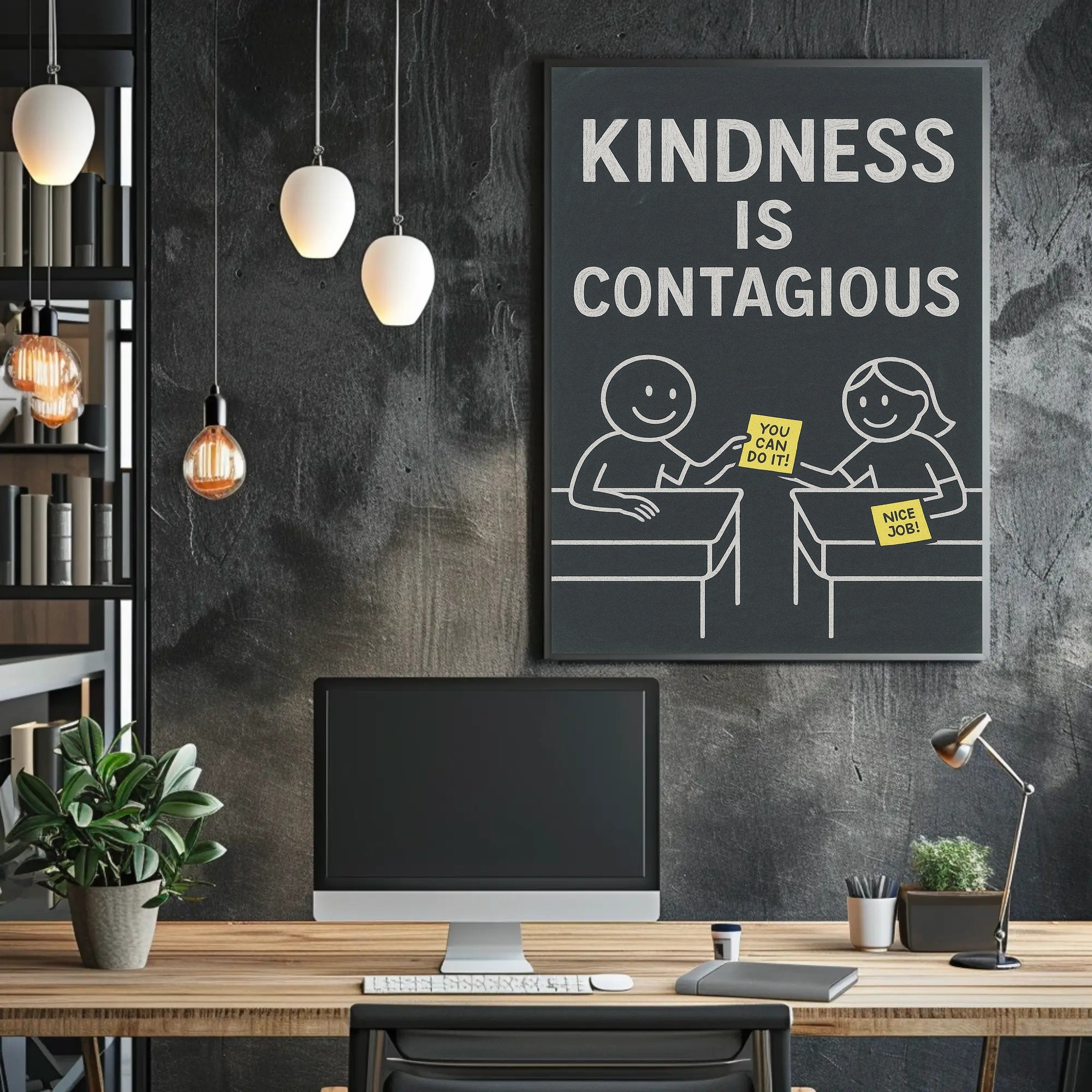 Kindness is Contagious Poster PosterGoat