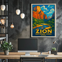 Zion National Park Utah Poster
