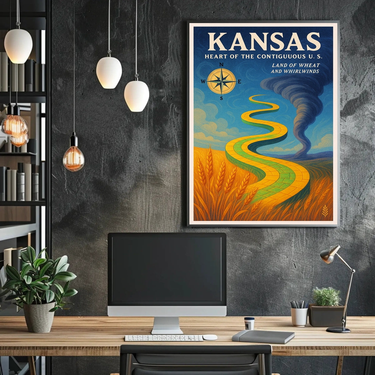 Kansas Heart of the Contiguous U.S Poster