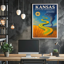 Kansas Heart of the Contiguous U.S Poster
