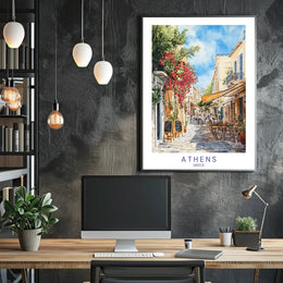 Vibrant Streets of Athens Poster PosterGoat