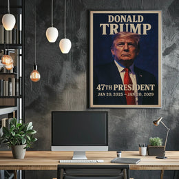 Trump Determined Visionary Futurism Digital Patriot Poster