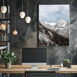 Majestic Winter Peaks Poster National Park Poster