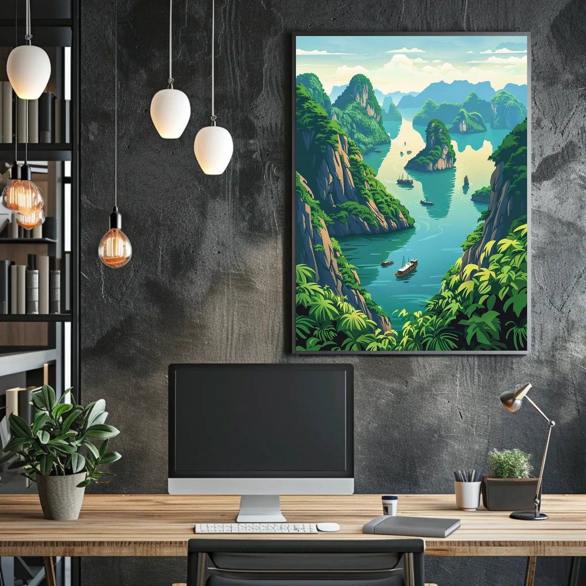 Serene River Landscape Poster