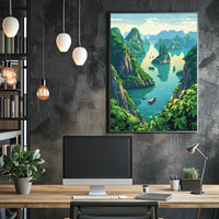 Serene River Landscape Poster