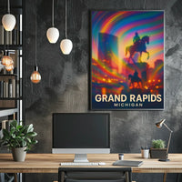 Grand Rapids Michigan Scenic Travel Photography Poster