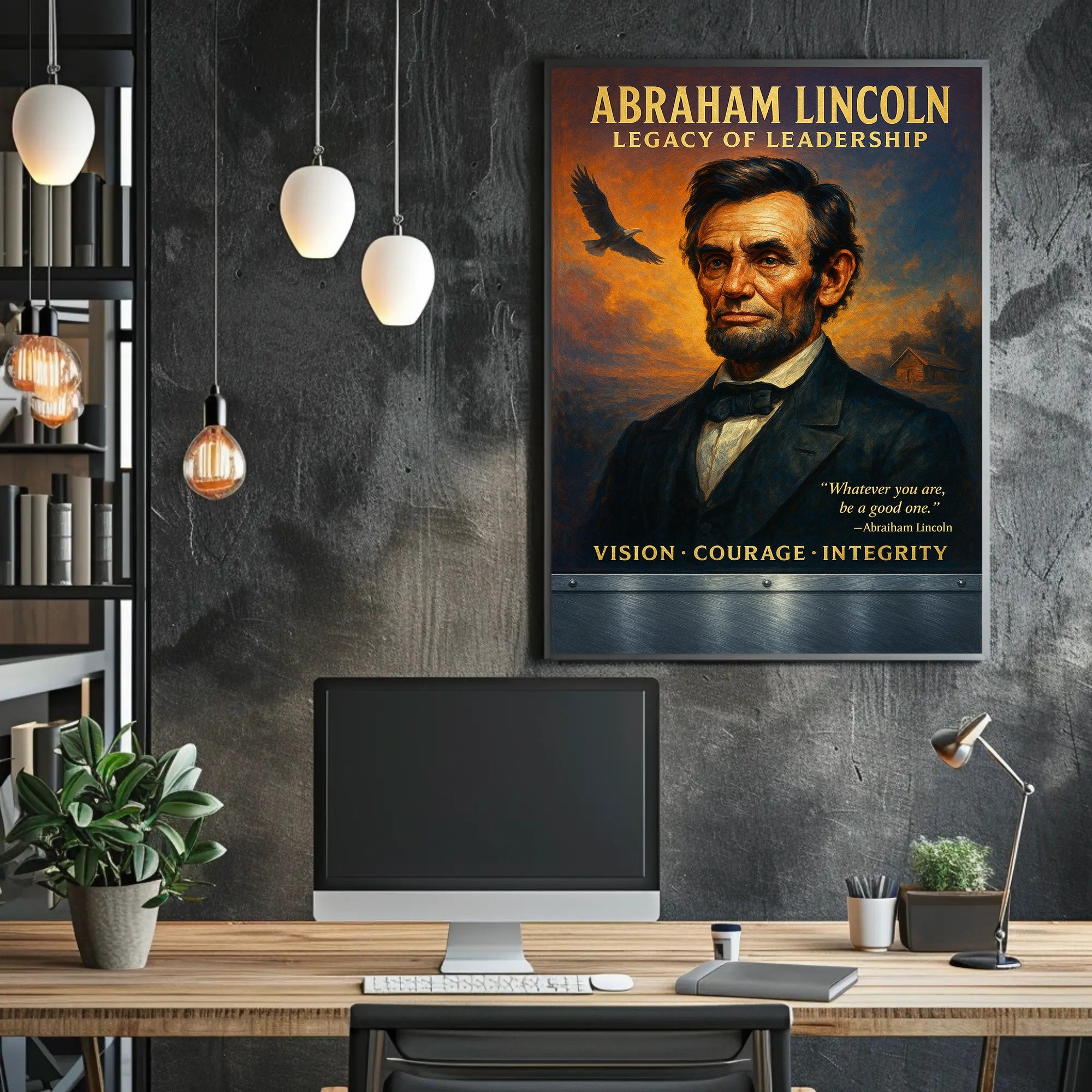Abraham Lincoln Leadership Portrait: Historical or Presidential Poster