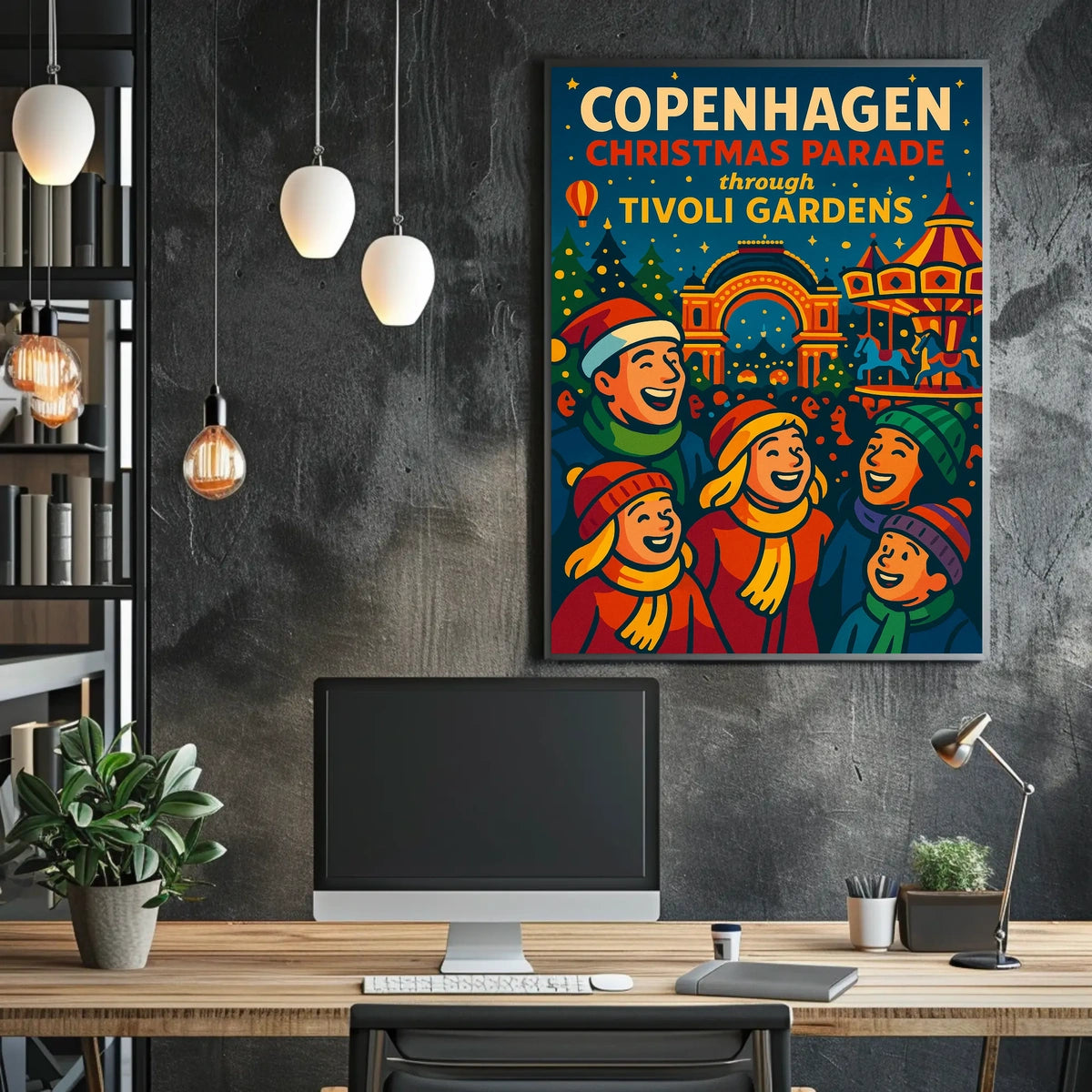 Copenhagen Christmas Parade at Tivoli Gardens Poster