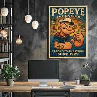 Popeye The Sailor Retro Poster Vintage Cartoon Print