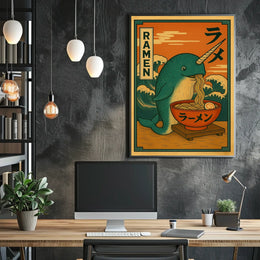 Narwhal Ramen Delight Poster
