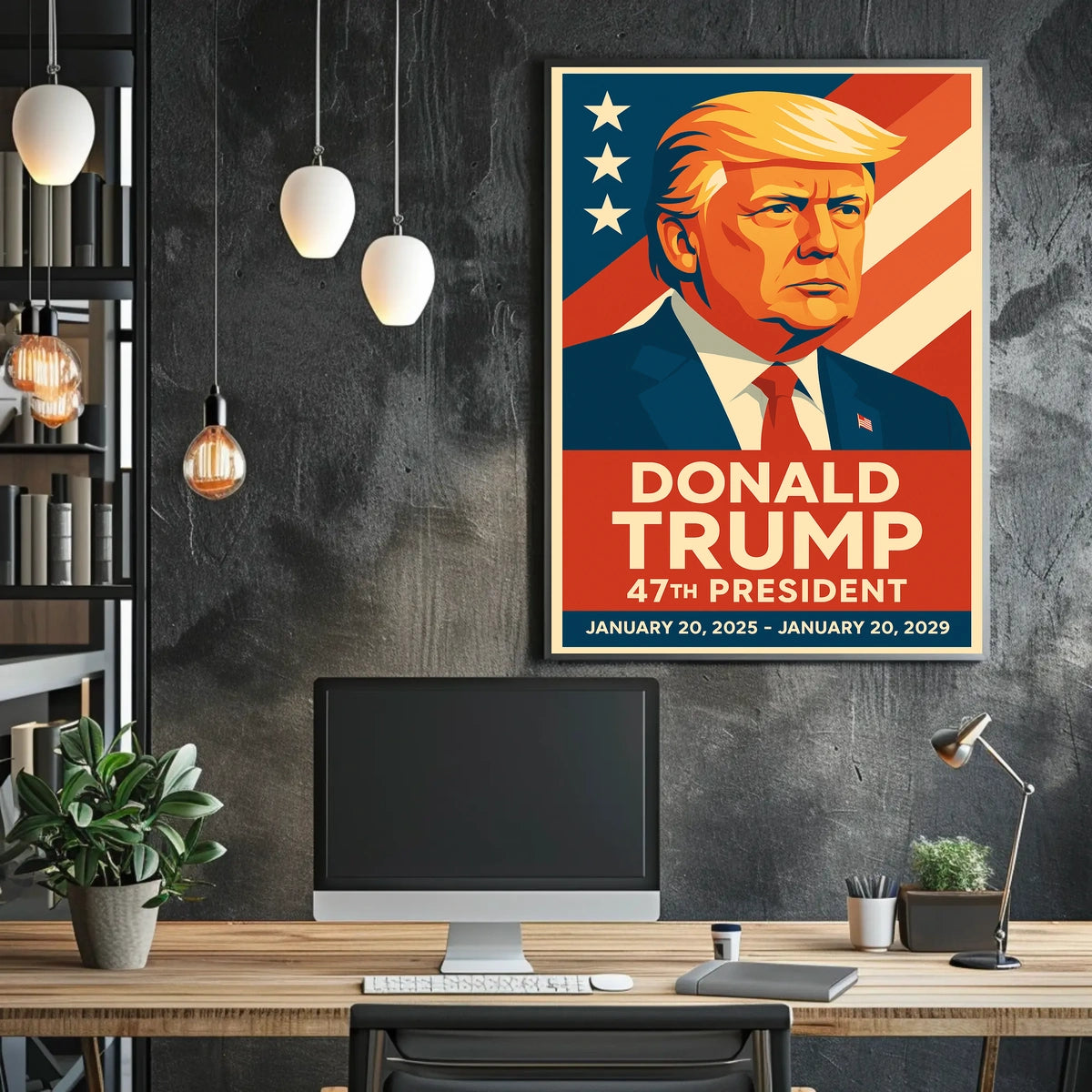 Trump Visionary American Dream Patriotic Pop Art Poster