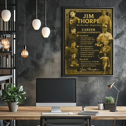Celebrating Jim Thorpes Legendary Achievements Poster
