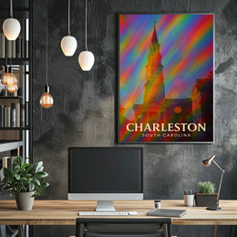 Charleston Travel Digital Painting Wanderlust Poster