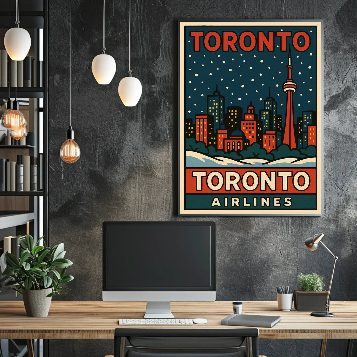 Toronto Skyline Travel Poster