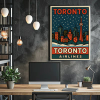 Toronto Skyline Travel Poster