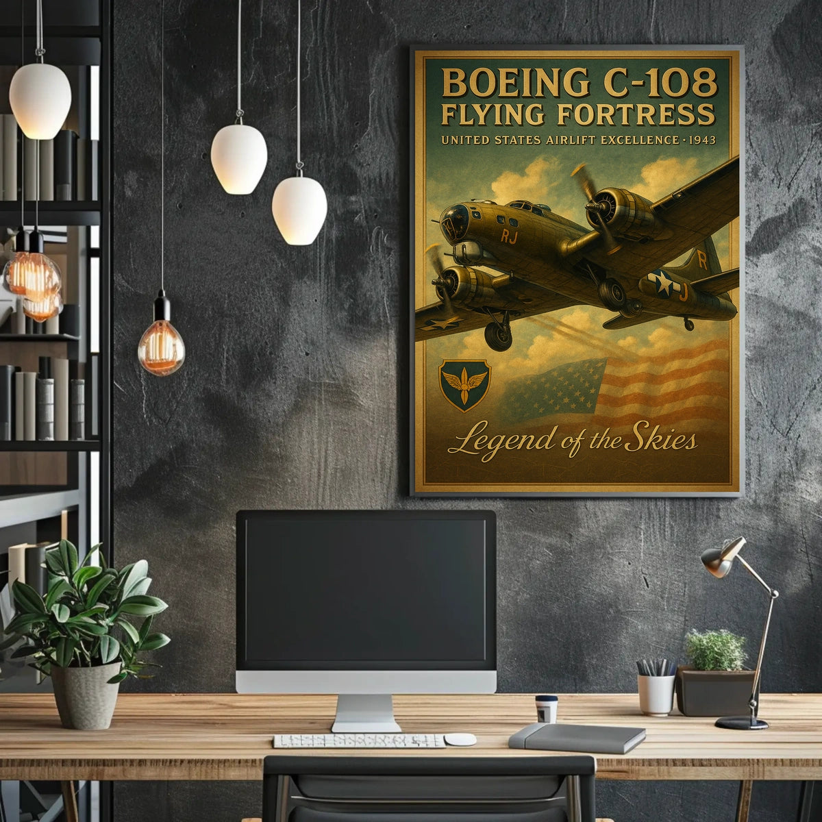 Boeing C-108 Flying Fortress Poster