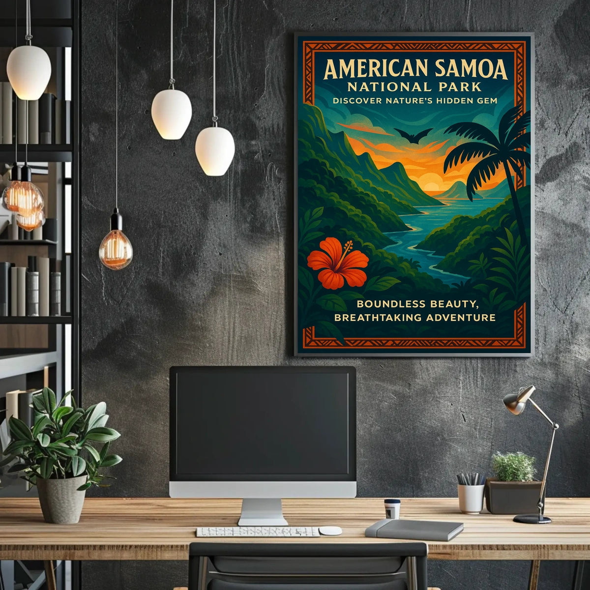 American Samoa National Park Vibrant Artistic Travel Poster