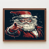 Santa Claus Festive Icon Poster