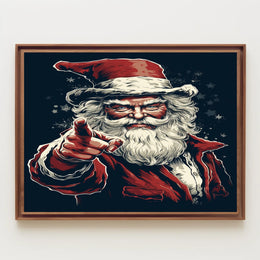 Santa Claus Festive Icon Poster