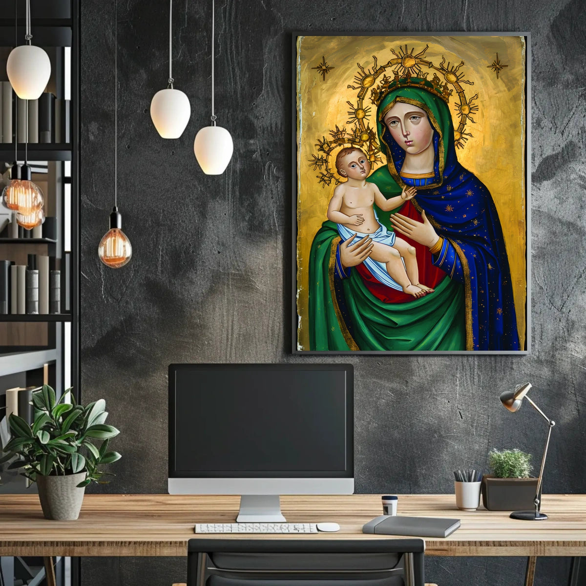 Christian Art  Virgin Mary Poster