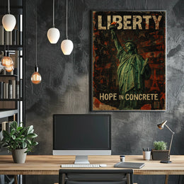 Liberty Hope In Concrete Poster