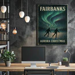Fairbanks Aurora Christmas Poster