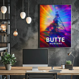Butte Montana Travel Minimalist Poster
