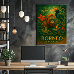 Borneo Wildlife Wonders Poster