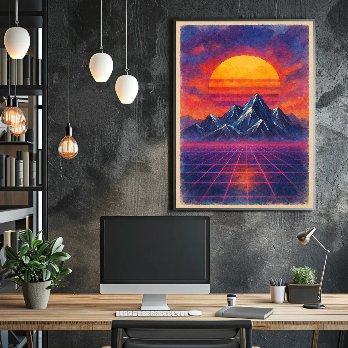 Retro-Futuristic Dreamscape Artwork Print: Futuristic Sci-Fi Poster