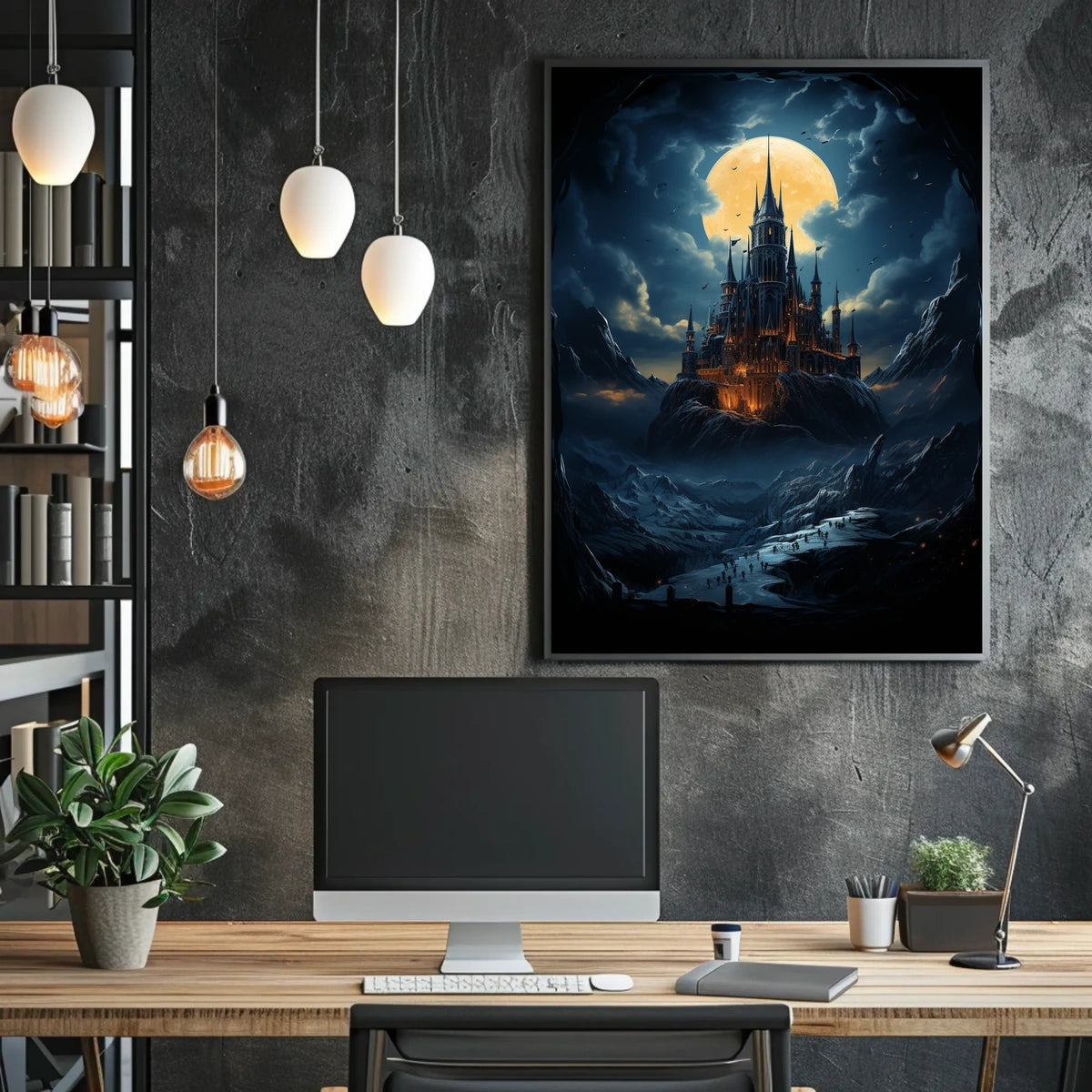 Gothic Castle Fantasy Adventure Art Poster