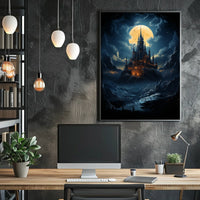 Gothic Castle Fantasy Adventure Art Poster