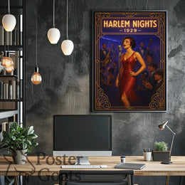 Harlem Nights Jazz Age Music or Concert Poster