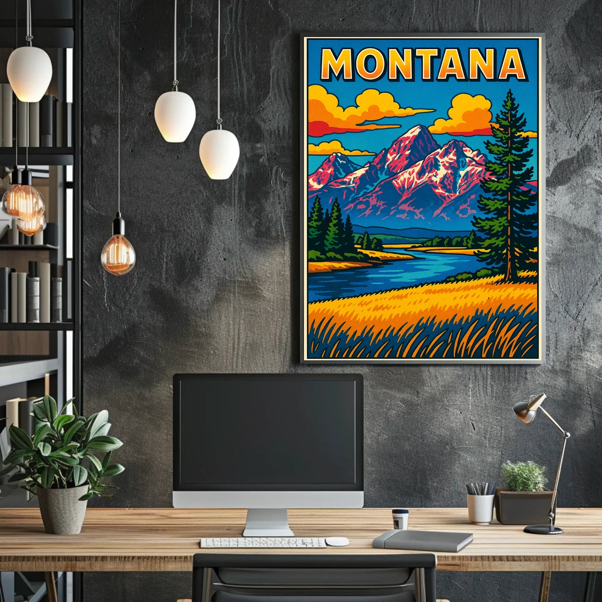 Montana Landscape Poster