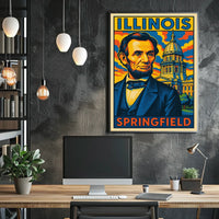Abraham Lincoln In Springfield Poster