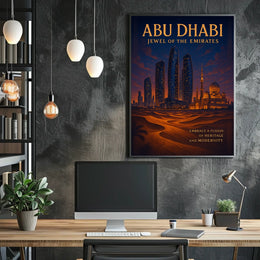 Abu Dhabi Skyline Fusion Urban or Cityscape Poster
