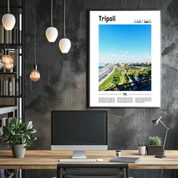 Tripoli Lebanon Urban Landscape Travel Poster PosterGoat