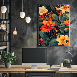 Vibrant Floral Symphony Wall Art Print