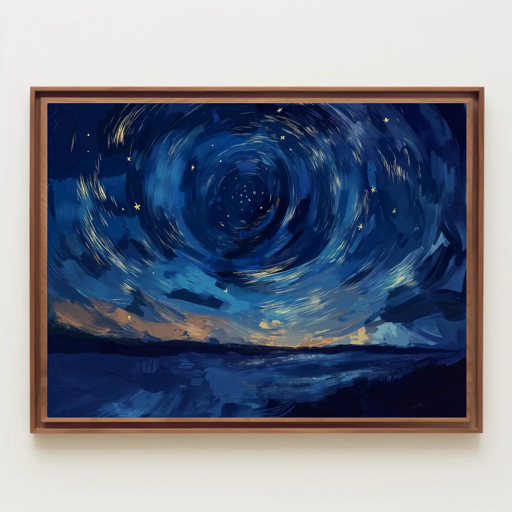 Starry Night Impressionist Art Poster for Home Decor