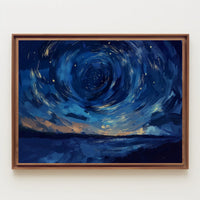 Starry Night Impressionist Art Poster for Home Decor