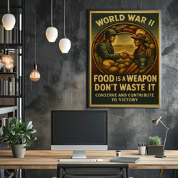 World War II Vintage Food Conservation Poster