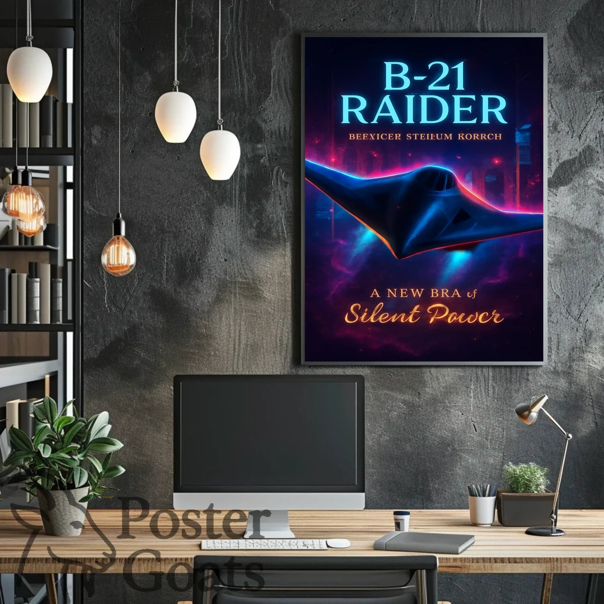 B-21 Raider Futuristic Aircraft Sci-Fi Poster