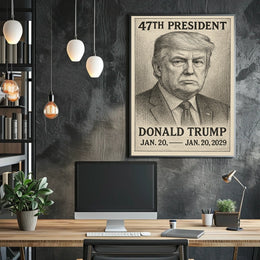Donald Trump Enduring Leadership Engraved Portrait Poster