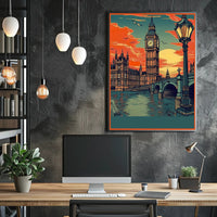 Sunset Over London Poster