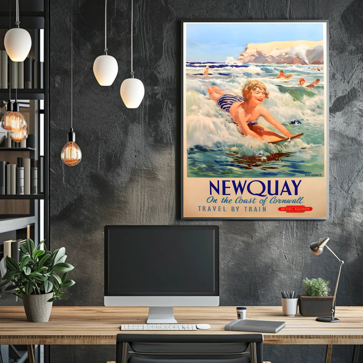 Newquay Travel By Train Poster