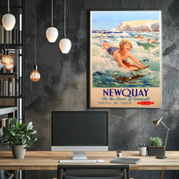 Newquay Travel By Train Poster