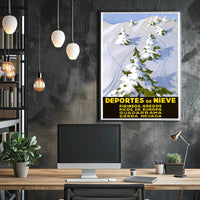 Winter Sports Adventure in Spain Travel Poster PosterGoat