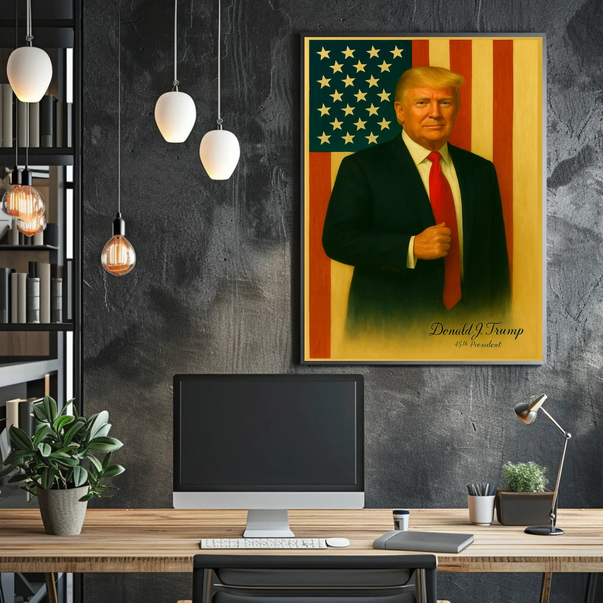 Donald Trump Guiding Light Nation Patriotism Leadership American Pride Cinematic Poster