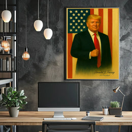 Donald Trump Guiding Light Nation Patriotism Leadership American Pride Cinematic Poster