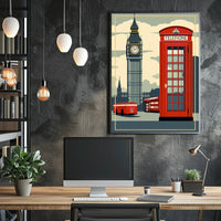 Iconic London Landmarks Poster